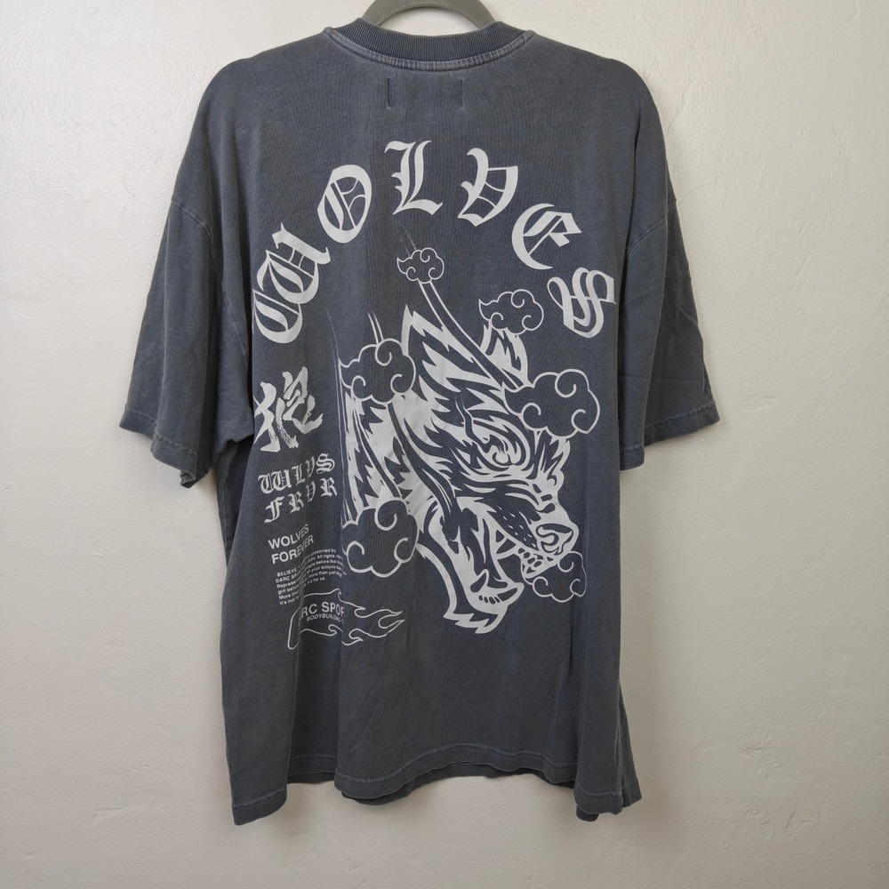 Darc Sport Naruto Mens Tee Large Gray Limited Edition Wolves Graphic Streetwear